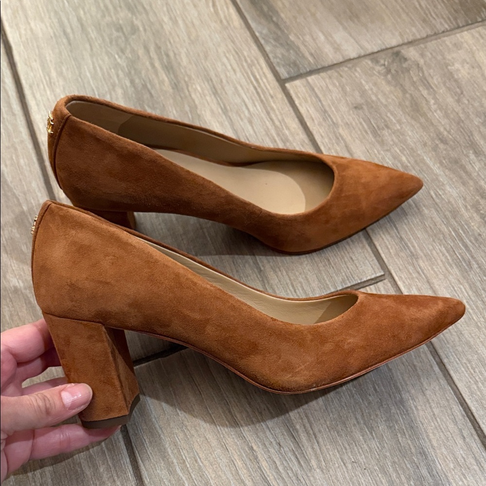 Lauren Ralph Lauren Brown Suede Pumps Sz 5.5 B - Picture 6 of 11